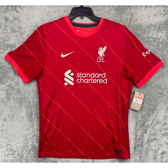 NWT Nike Liverpool FC 2021/22 Jersey Sz L Red (PERSONALIZED # & NAME) DB2560-688 - Picture 1 of 11